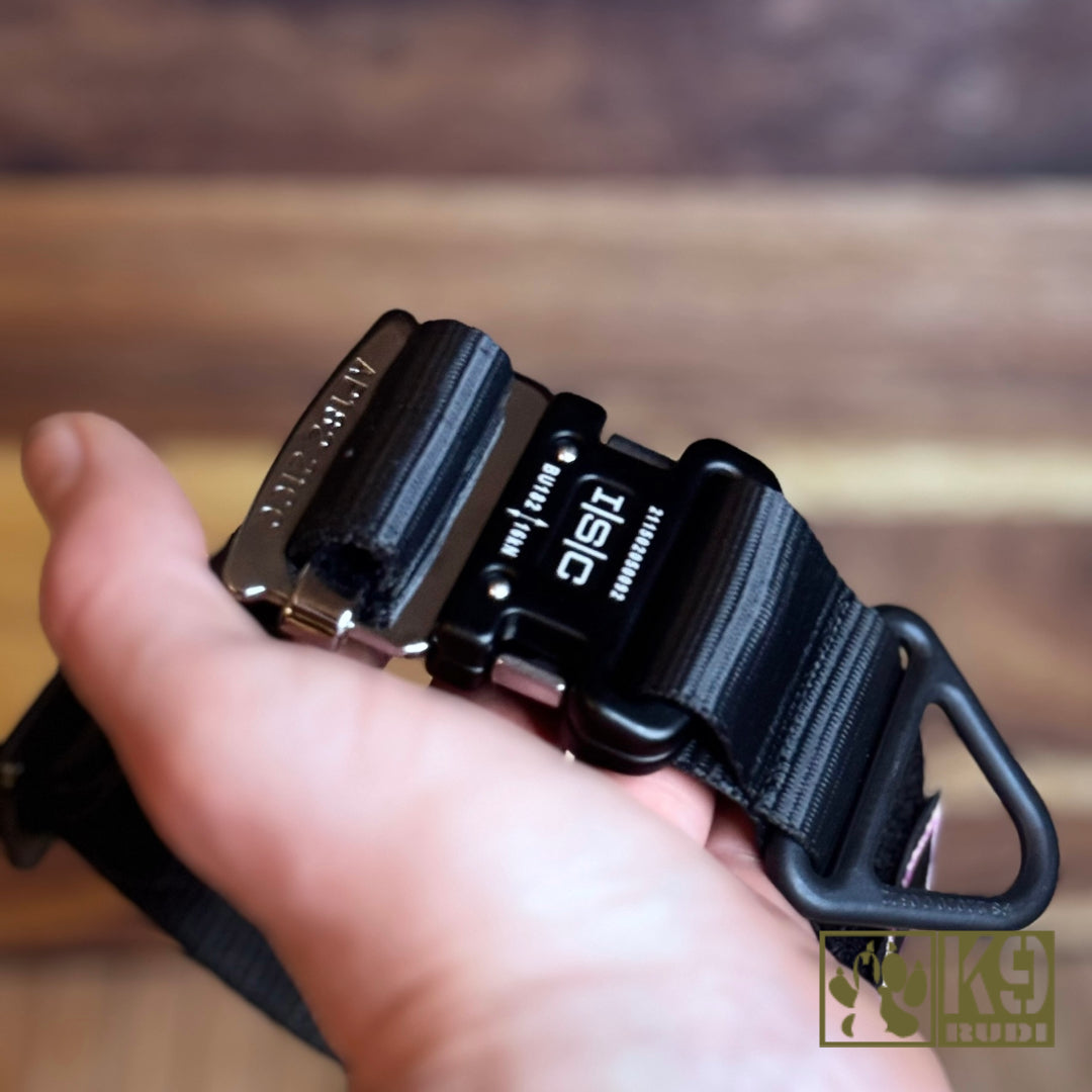 RudiK9 Tactical Dog Collar ISC Klick-Lock Buckle 1.75'' wide