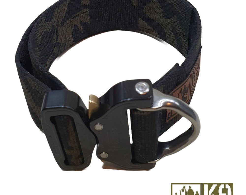 Tactical working Dog Collar AustriAlpin Cobra Buckle Multicam black webbing.