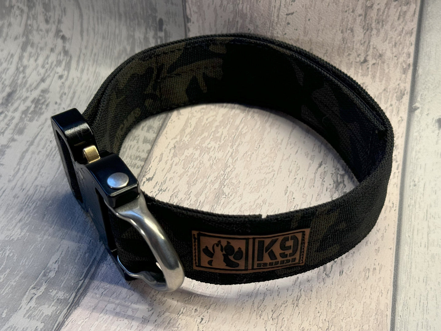 Tactical working Dog Collar AustriAlpin Cobra Black multicam 45mm / 1.75 inch