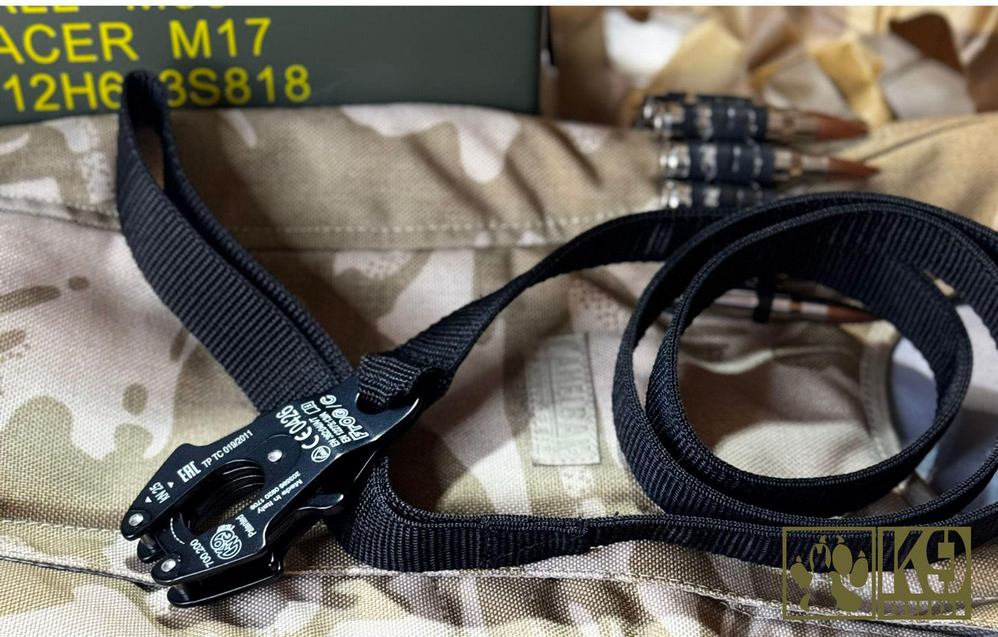 RudiK9 Heavy Duty Camo Dog Leash Lead with Kong Frog Clip