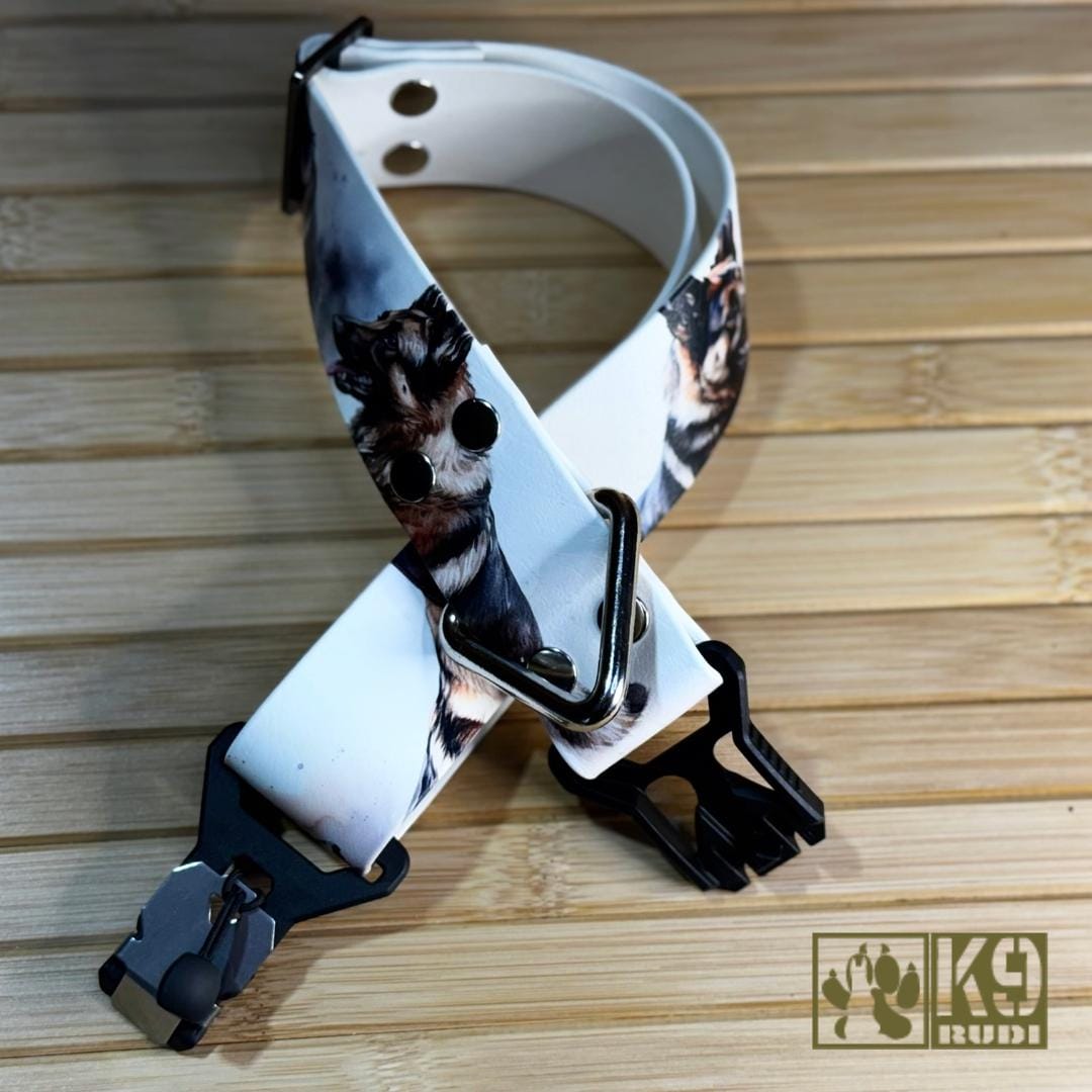 Biothane Dog Collar UV printed width 38 mm Fidlock buckle German Shepherd